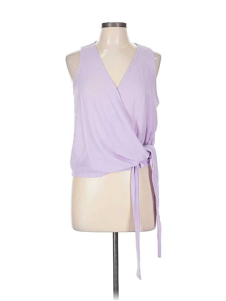 All in Favor Purple Sleeveless Blouse Size L - photo 1