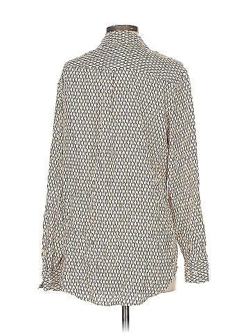 Equipment Long Sleeve Silk Top (view 2)
