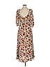 Nicholas 100% Viscose Paisley Brown Ivory Casual Dress Size 2 - photo 1