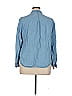 Terra & Sky 100% Lyocell Blue Long Sleeve Button-Down Shirt Size 0X - photo 2