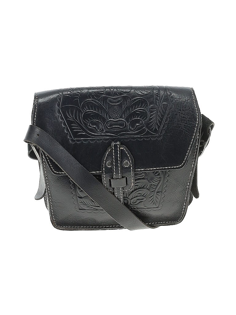 Patricia Nash 100% Leather Black Leather Crossbody Bag One size - photo 1
