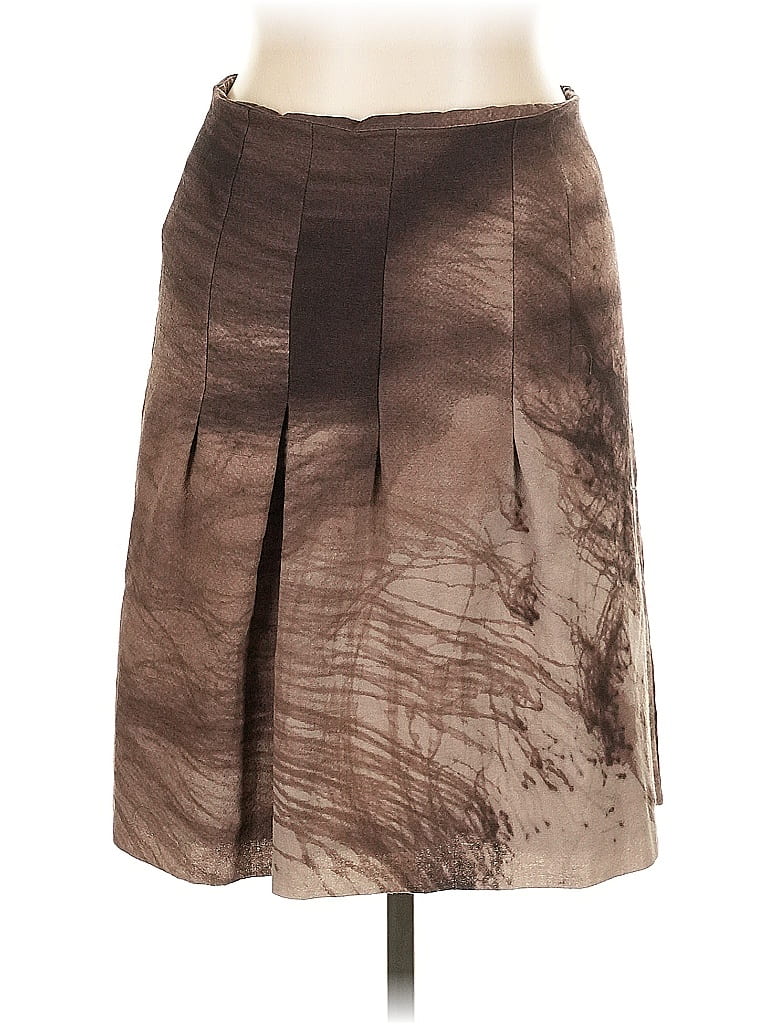 Akris Punto Graphic Brown Formal Skirt Size 10 - photo 1