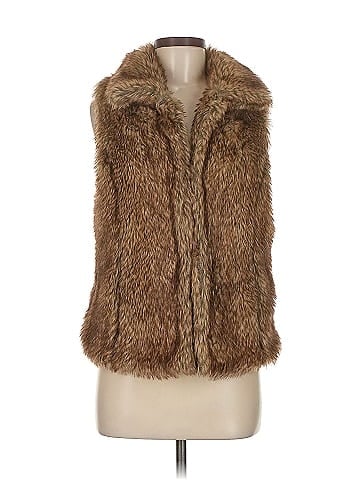 Trafaluc by Zara Faux Fur Vest (view 1)