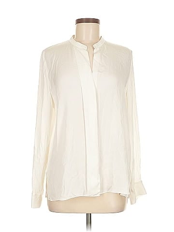Vince. Long Sleeve Silk Top (view 1)