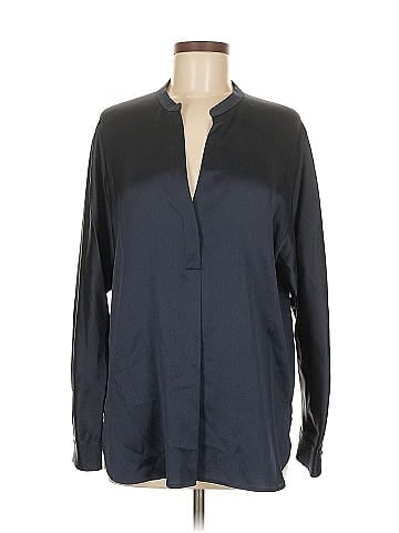 Vince. Long Sleeve Silk Top (view 1)