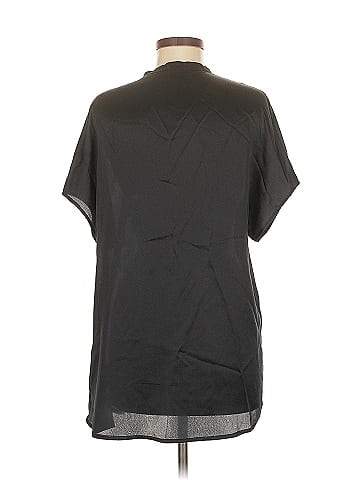 Vince. Short Sleeve Silk Top (view 2)