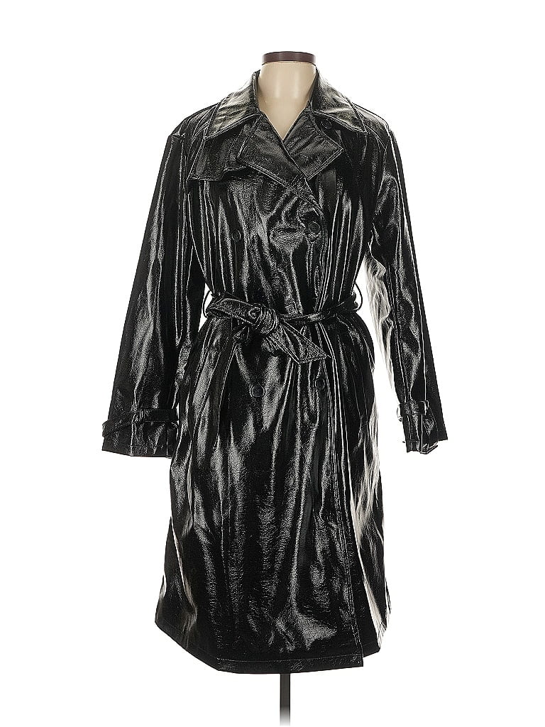 Scoop 100% Polyester Silver Trenchcoat Size L - photo 1