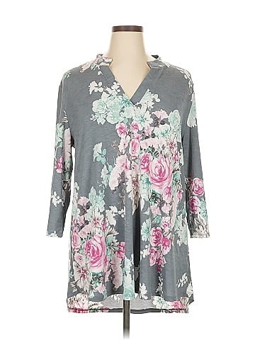 Honeyme 3/4 Sleeve Blouse (view 1)
