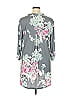 Honeyme Floral Gray 3/4 Sleeve Blouse Size XL - photo 2