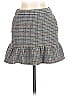 J.Crew 100% Wool Houndstooth Gray Blue Wool Skirt Size 0 - photo 1