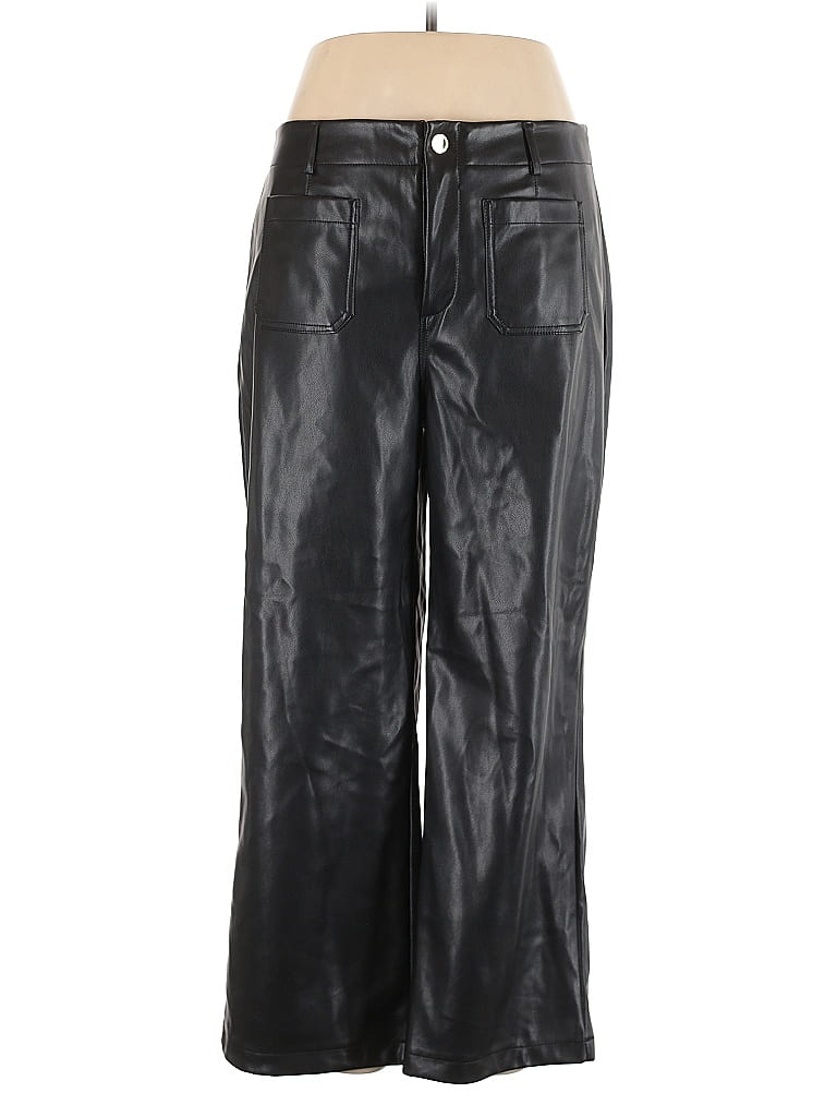 Marc New York Andrew Marc 100% Polyurethane Black Casual Pants Size 14 - photo 1