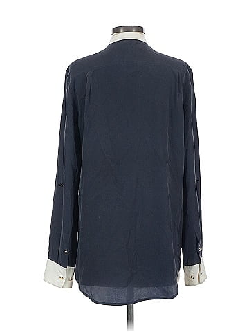 Equipment Long Sleeve Silk Top (view 2)