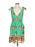 Angie 100% Cotton Paisley Green Casual Dress Size L - photo 1