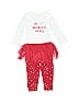 Just One You Made by Carter's 100% Cotton Red Long Sleeve Outfit 9-12 MO / 12 MO - photo 1