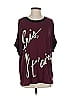 Catherine Malandrino Burgundy 3/4 Sleeve T-Shirt Size S - photo 1