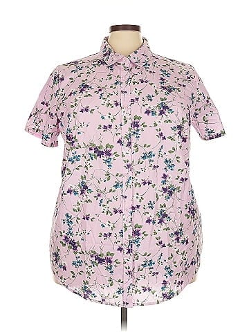 Woman Within Short Sleeve Button-Down Shirt (view 1)