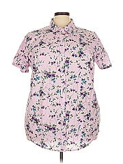 Woman Within Short Sleeve Button Down Shirt
