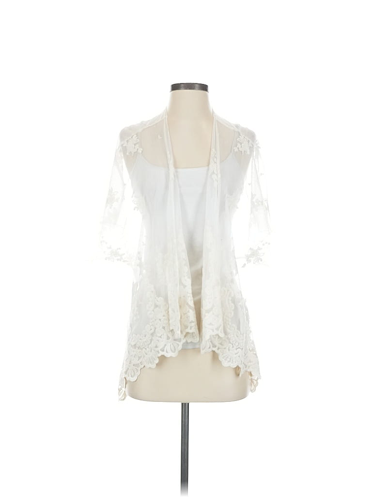 Band of Gypsies 100% Nylon Ivory White Kimono Size S - photo 1