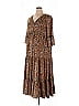 Ingrid + Isabel 100% Polyester Paisley Brown Casual Dress Size XL - photo 1