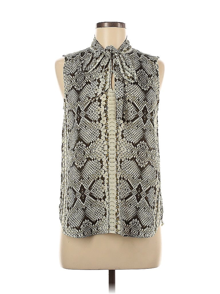 Pre-owned J.crew 365 Sleeveless Blouse In Silver