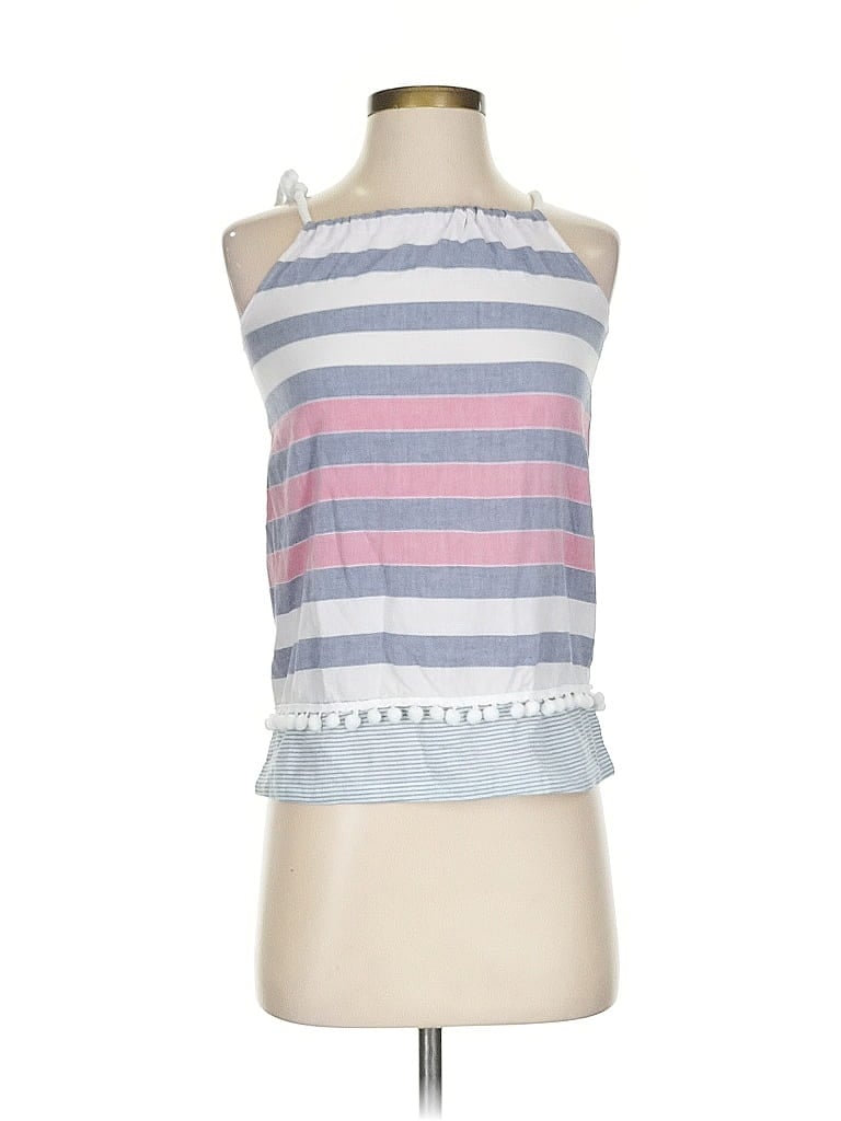 Click to view more detailed imagery on our partner's website Pre-owned Laura Ashley Sleeveless Top Red Halter Neckline Tops