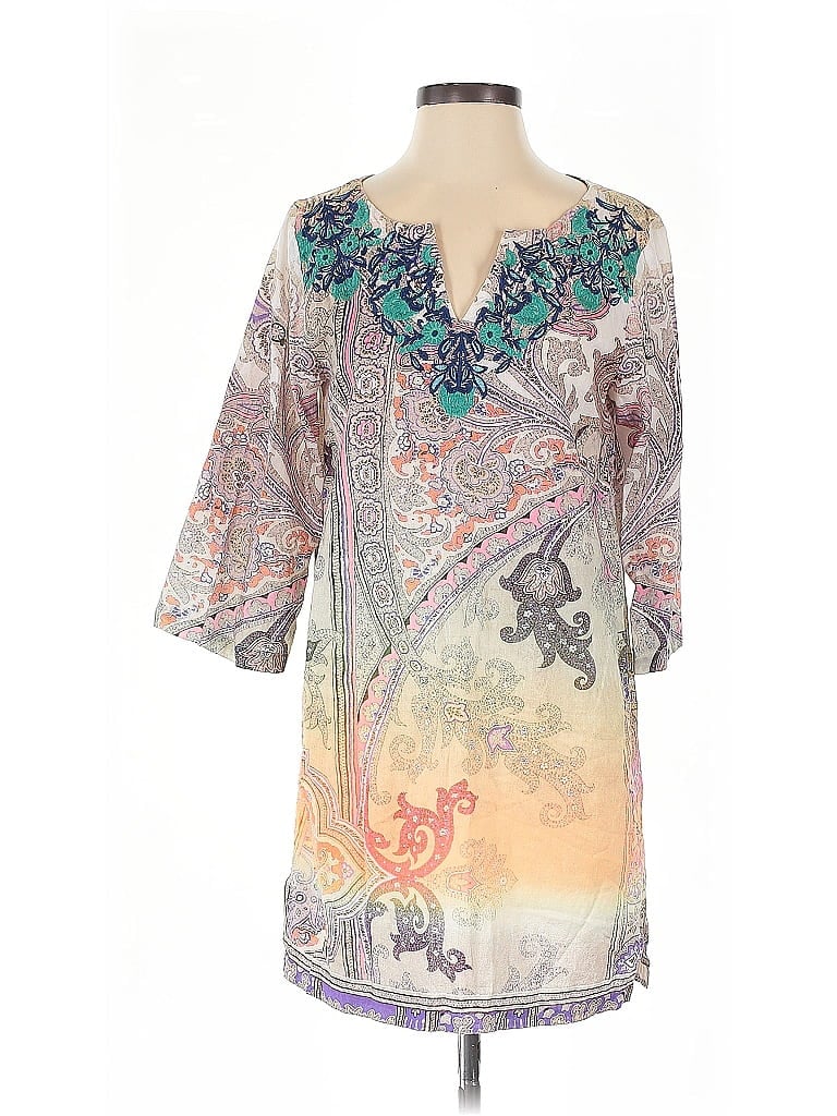 Sundance 100% Cotton Paisley Gray Casual Dress Size XS - photo 1