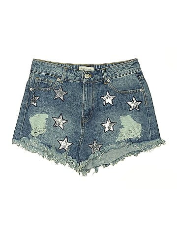 Peach Love Denim Shorts (view 1)