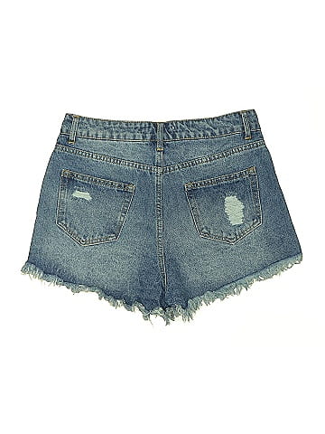 Peach Love Denim Shorts (view 2)