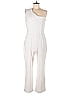 Black Halo Solid White Jumpsuit Size 12 - photo 1