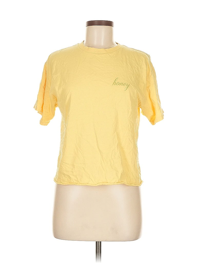 J. Galt 100% Cotton Yellow Short Sleeve T-Shirt One size - photo 1