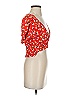 Faithfull the Brand 100% Rayon Red Short Sleeve Blouse Size 2 - photo 3