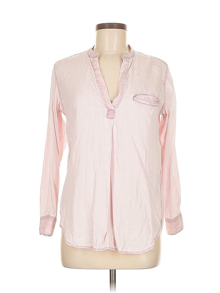 Pre-owned Gap Long Sleeve Blouse In Pink