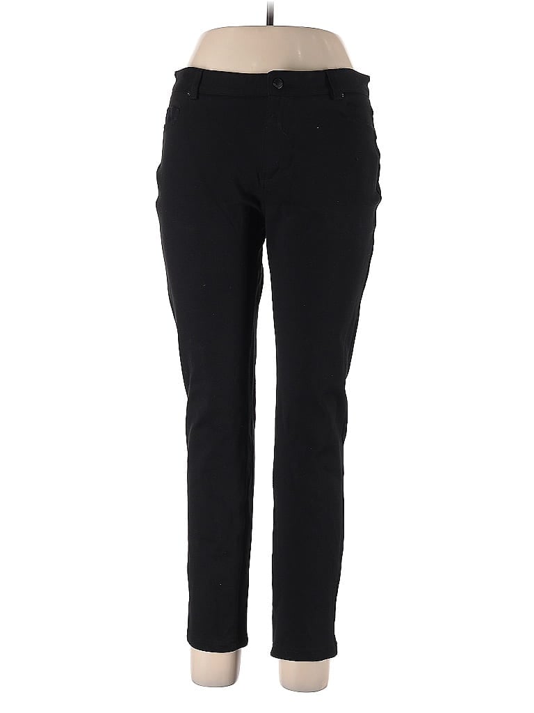 DKNY Jeans Solid Black Active Pants Size L - photo 1