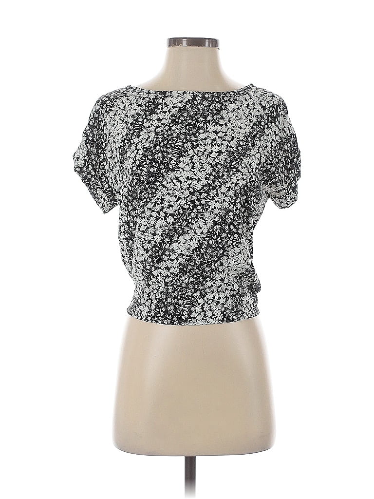 Pre-owned Final Touch Short Sleeve Top Silver Sweetheart Neckline Tops