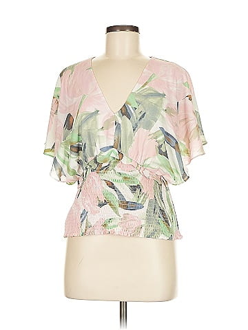 White House Black Market Short Sleeve Blouse (view 1)