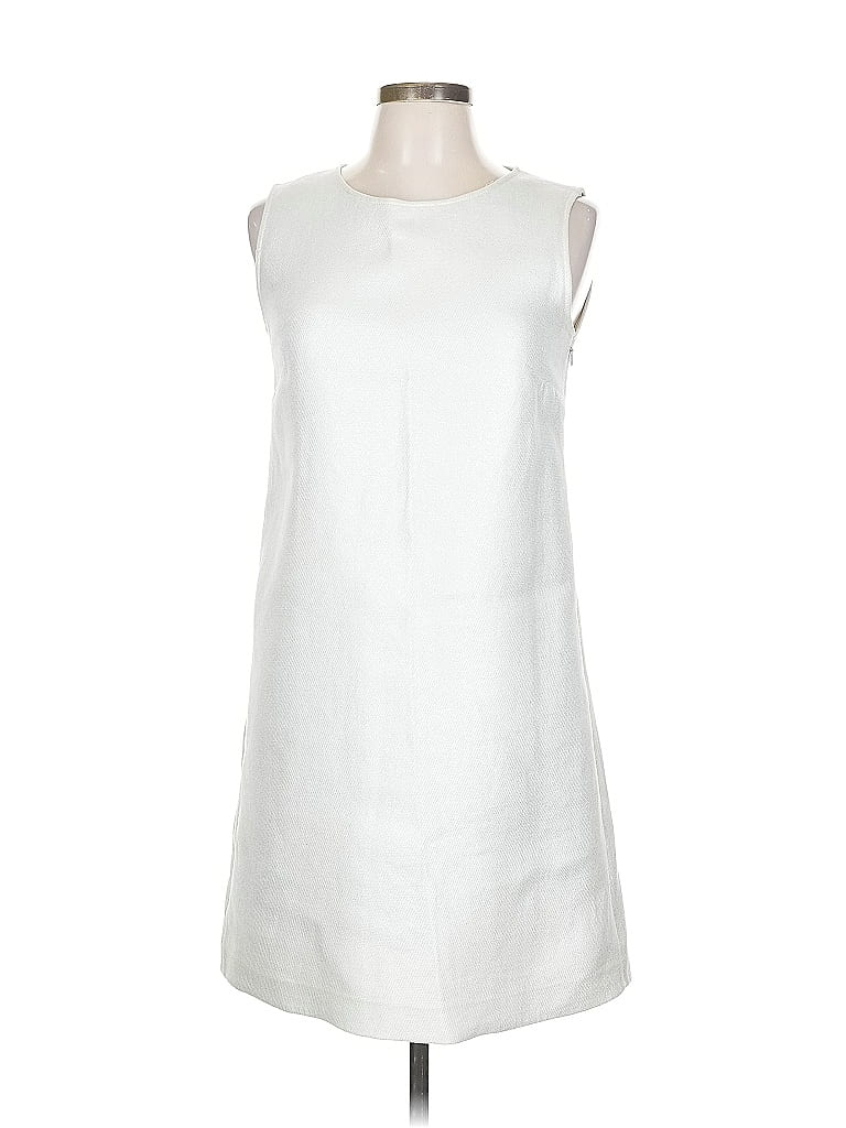 Maje 100 Cotton Solid White Casual Dress Size L 70 off ThredUp