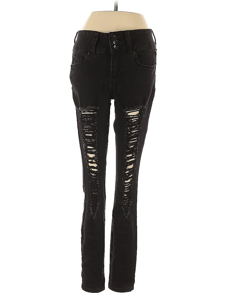 Hot Topic Black Gray Jeans Size 3 - photo 1