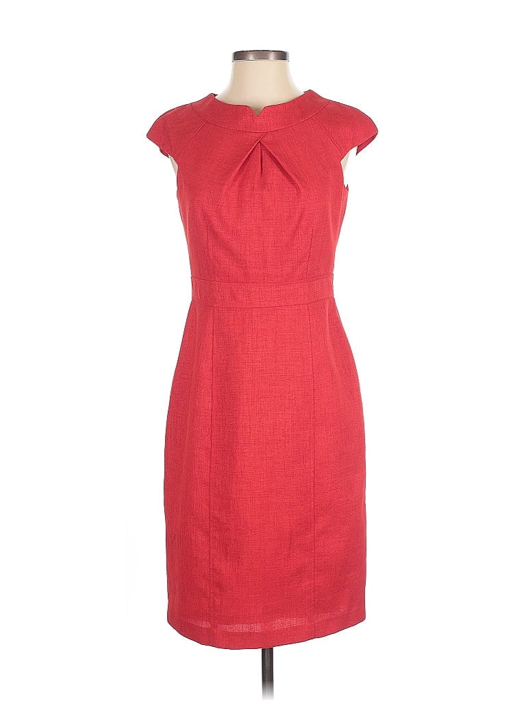 David Meister 100% Polyester Solid Red Cocktail Dress Size 2 - photo 1