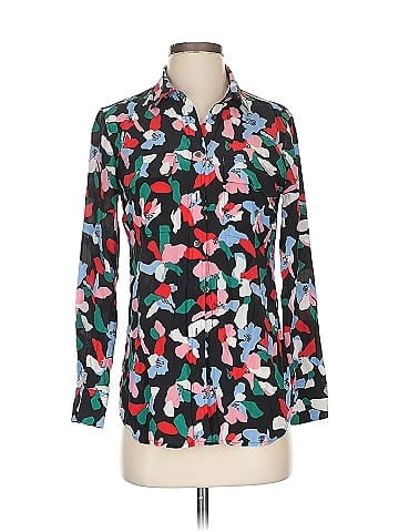 Equipment 3/4 Sleeve Silk Top (view 1)