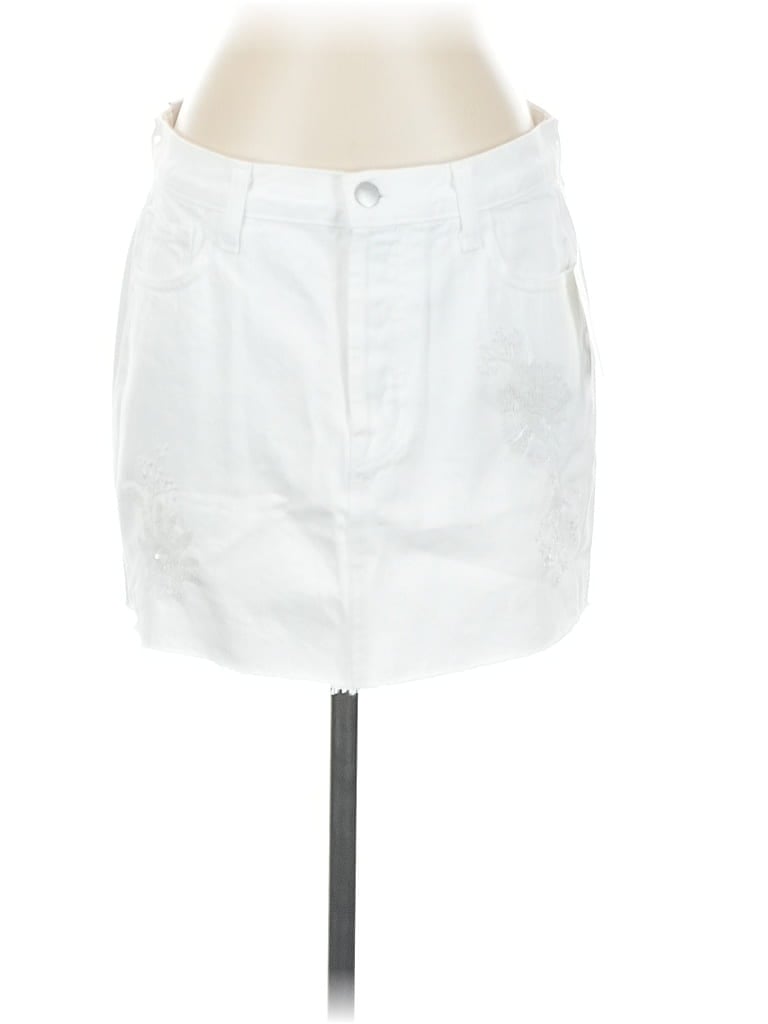 J Brand 100% Cotton White Denim Skirt Size 27 waist - photo 1