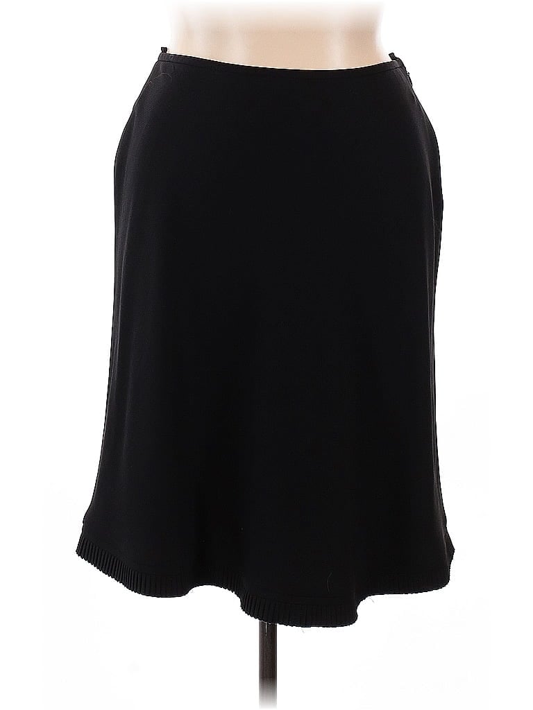 Kasper Solid Black Formal Skirt Size 14 - photo 1