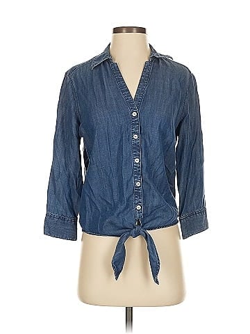 Foxcroft 3/4 Sleeve Button-Down Shirt (view 1)