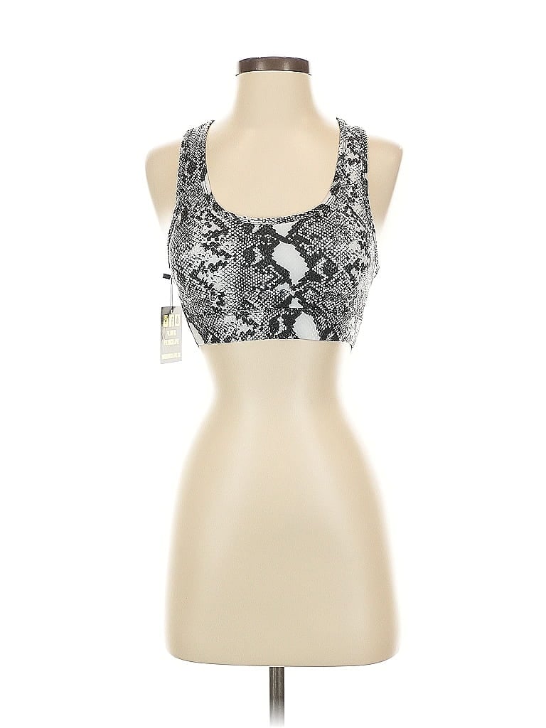 Assorted Brands Sports Bra In Silver