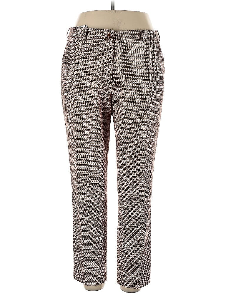 ETRO Houndstooth Brown Pink Cropped Dress Pants Size EU (IT) 48 / US 12 - photo 1