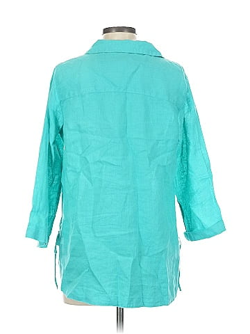 Isaac Mizrahi 3/4 Sleeve Button-Down Shirt (view 2)