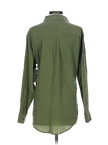 Equipment Long Sleeve Silk Top (view 2)