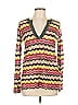 M Missoni Gold Pink Chevron Knit Top Size 10 - photo 1