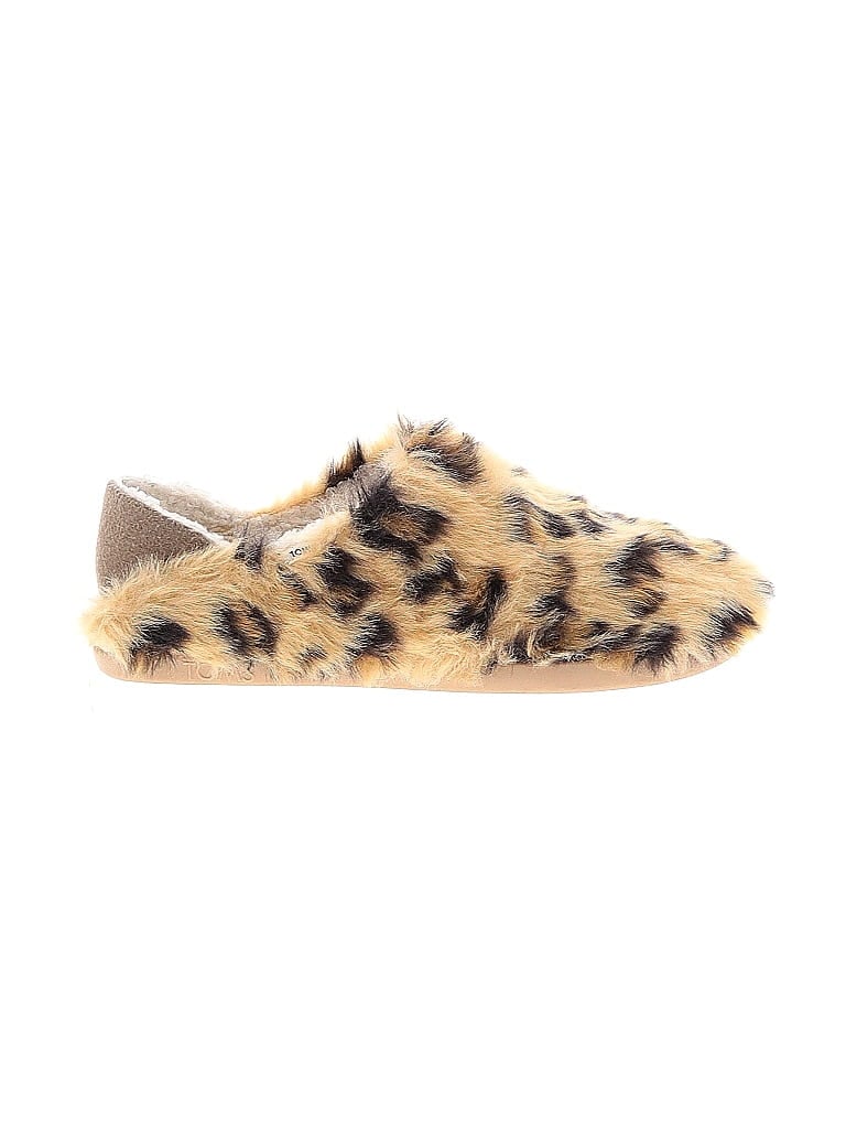 TOMS Animal Print Tan Ivory Flats Size 8 1/2 - photo 1