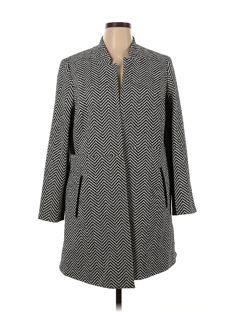 Kasper Houndstooth Gray Coat Size 14 - photo 1