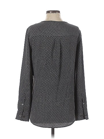 Equipment Long Sleeve Silk Top (view 2)